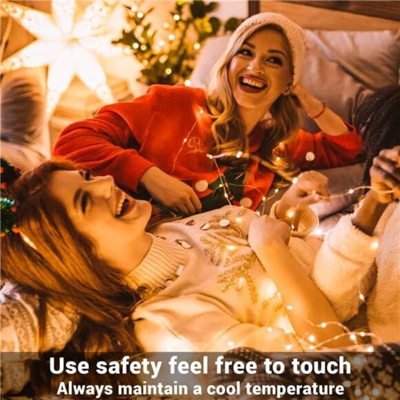 Battery Operated Fairy String Lights 200 LED Twinkle Lights 33FT Outdoor Decor - Picture 3 of 8